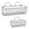 Contemporary Home Living Set of 2 Rustic Grey Wall Basket Storage, 11"